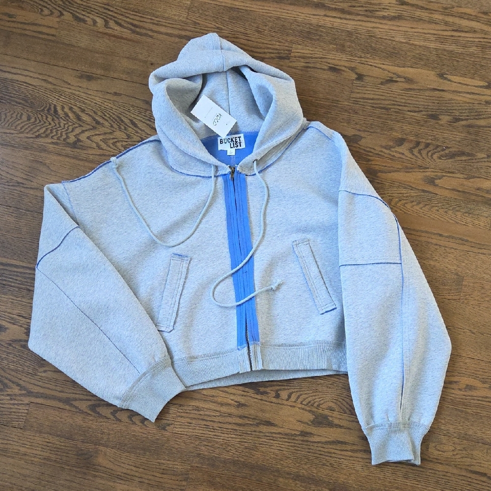 Blue Trim Hoodie